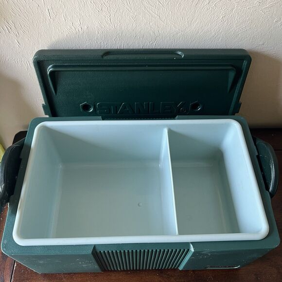 Vtg STANLEY Aladdin Green Insulated Divided Lunch Box Cooler NO THERMOS - Picture 9 of 15